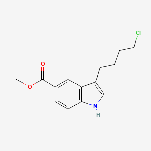molecular formula C14H16ClNO2 B8180496 methyl 3-(4-chlorobutyl)-1H-indole-5-carboxylate 