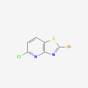 molecular formula C6H2BrClN2S B8180499 2-Bromo-5-chlorothiazolo[4,5-b]pyridine 