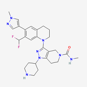 molecular formula C27H34F2N8O B8180523 CBP/p300 ligand 2 