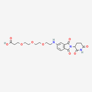 molecular formula C22H27N3O9 B8180549 Thalidomide-NH-PEG3-COOH 