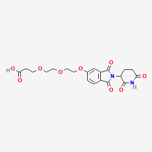 molecular formula C20H22N2O9 B8180562 Thalidomide-PEG3-COOH 