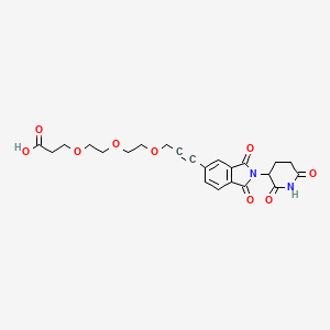 molecular formula C23H24N2O9 B8180564 Thalidomide-Propargyne-PEG3-COOH 