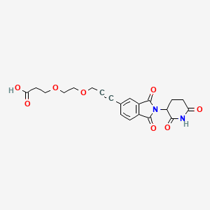 molecular formula C21H20N2O8 B8180569 Thalidomide-Propargyne-PEG2-COOH 
