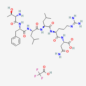 molecular formula C37H59F3N10O11 B8180637 H-Thr-Phe-Leu-Leu-Arg-Asn-OH.TFA 