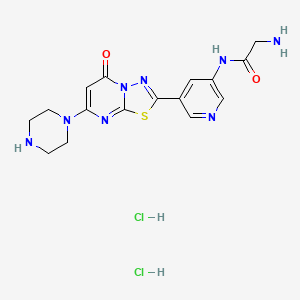 molecular formula C16H20Cl2N8O2S B8180640 Zalunfiban (dihydrochloride) 