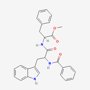 molecular formula C28H27N3O4 B8180736 Methylbenzoyl-L-tryptophyl-D-phenylalaninate 