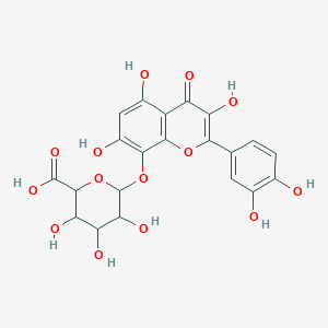 molecular formula C21H18O14 B8180775 Gossypetin 8-O-beta-D-glucuronide;Gossypetin-8-O-(c)micro-D-glucuronide 