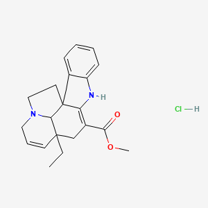 Methyl 12-ethyl-8,16-diazapentacyclo[10.6.1.01,9.02,7.016,19]nonadeca-2,4,6,9,13-pentaene-10-carboxylate;hydrochloride