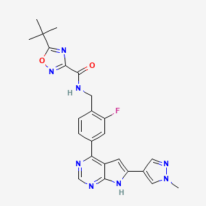 molecular formula C24H23FN8O2 B8180856 BTK inhibitor 27 