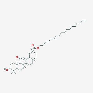 molecular formula C48H82O4 B8180893 octadecyl 10-hydroxy-2,4a,6a,6b,9,9,12a-heptamethyl-13-oxo-3,4,5,6,6a,7,8,8a,10,11,12,14b-dodecahydro-1H-picene-2-carboxylate 