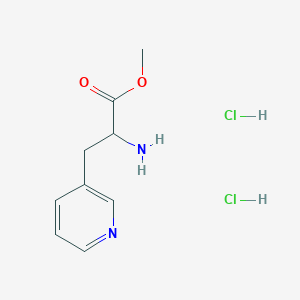 molecular formula C9H14Cl2N2O2 B8180998 Methyl 2-amino-3-(pyridin-3-yl)propanoate dihydrochloride 