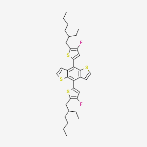 molecular formula C34H40F2S4 B8181037 4,8-Bis(5-(2-ethylhexyl)-4-fluorothiophen-2-yl)benzo[1,2-b:4,5-b']dithiophene 
