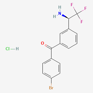 (R)-(3-(1-amino-2,2,2-trifluoroethyl)phenyl)(4-bromophenyl)methanone hydrochloride