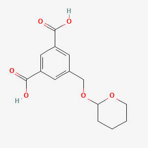 molecular formula C14H16O6 B8181129 5-(((Tetrahydro-2H-pyran-2-yl)oxy)methyl)isophthalic acid 