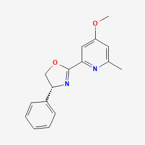 molecular formula C16H16N2O2 B8181143 (R)-2-(4-Methoxy-6-methylpyridin-2-yl)-4-phenyl-4,5-dihydrooxazole 