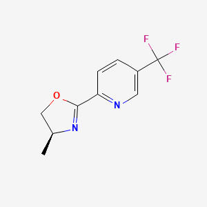molecular formula C10H9F3N2O B8181157 (S)-4-Methyl-2-(5-(trifluoromethyl)pyridin-2-yl)-4,5-dihydrooxazole 