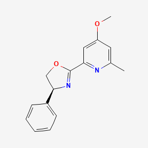 molecular formula C16H16N2O2 B8181163 (S)-2-(4-Methoxy-6-methylpyridin-2-yl)-4-phenyl-4,5-dihydrooxazole 