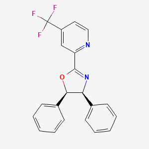 molecular formula C21H15F3N2O B8181168 (4S,5R)-4,5-Diphenyl-2-(4-(trifluoromethyl)pyridin-2-yl)-4,5-dihydrooxazole 