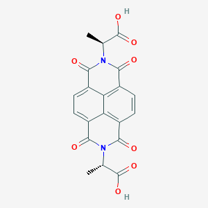 molecular formula C20H14N2O8 B8181185 (2S,2'S)-2,2'-(1,3,6,8-Tetraoxo-1,3,6,8-tetrahydrobenzo[lmn][3,8]phenanthroline-2,7-diyl)dipropionic acid 