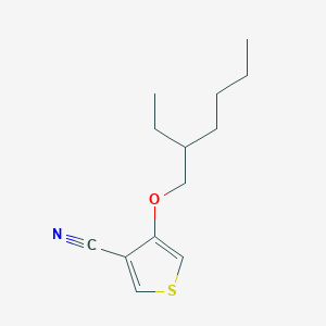 molecular formula C13H19NOS B8181189 4-((2-Ethylhexyl)oxy)thiophene-3-carbonitrile 