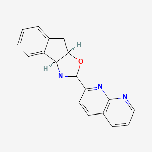 molecular formula C18H13N3O B8181196 (3aS,8aR)-2-(1,8-Naphthyridin-2-yl)-8,8a-dihydro-3aH-indeno[1,2-d]oxazole 