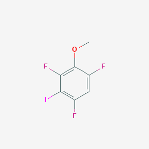 molecular formula C7H4F3IO B8181226 1,3,5-Trifluoro-2-iodo-4-methoxybenzene 