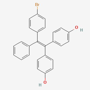 molecular formula C26H19BrO2 B8181232 4,4'-(2-(4-Bromophenyl)-2-phenylethene-1,1-diyl)diphenol 
