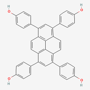 molecular formula C40H26O4 B8181245 4,4',4'',4'''-(Pyrene-1,3,6,8-tetrayl)tetraphenol 