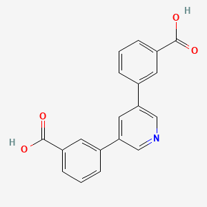 molecular formula C19H13NO4 B8181249 3,3'-(吡啶-3,5-二甲基)二苯甲酸 