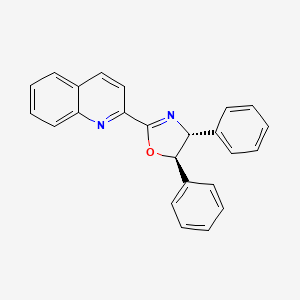 molecular formula C24H18N2O B8181253 (4R,5R)-4,5-Diphenyl-2-(quinolin-2-yl)-4,5-dihydrooxazole 
