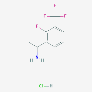 molecular formula C9H10ClF4N B8181254 1-(2-Fluoro-3-(trifluoromethyl)phenyl)ethanamine hydrochloride 