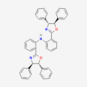 molecular formula C42H33N3O2 B8181262 Bis(2-((4R,5R)-4,5-diphenyl-4,5-dihydrooxazol-2-yl)phenyl)amine 