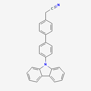 molecular formula C26H18N2 B8181266 2-(4'-(9H-Carbazol-9-yl)-[1,1'-biphenyl]-4-yl)acetonitrile 