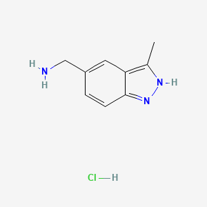 molecular formula C9H12ClN3 B8181285 (3-Methyl-1H-indazol-5-yl)methanamine hydrochloride 
