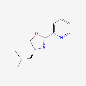 molecular formula C12H16N2O B8181300 (R)-4-Isobutyl-2-(pyridin-2-yl)-4,5-dihydrooxazole 
