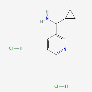 molecular formula C9H14Cl2N2 B8181306 Cyclopropyl(pyridin-3-yl)methanamine dihydrochloride 