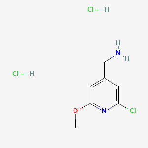 molecular formula C7H11Cl3N2O B8181364 (2-Chloro-6-methoxypyridin-4-yl)methanamine dihydrochloride 
