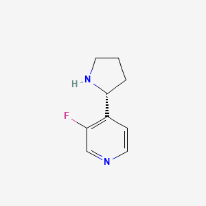 molecular formula C9H11FN2 B8181373 (R)-3-Fluoro-4-(pyrrolidin-2-yl)pyridine 