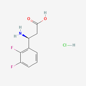 molecular formula C9H10ClF2NO2 B8181386 (S)-3-Amino-3-(2,3-difluorophenyl)propanoic acid hydrochloride 