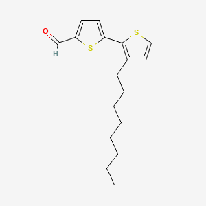 molecular formula C17H22OS2 B8181401 3'-Octyl-[2,2'-bithiophene]-5-carbaldehyde 