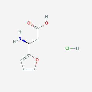 molecular formula C7H10ClNO3 B8181458 (S)-3-Amino-3-(furan-2-yl)propanoic acid hydrochloride 