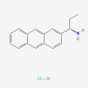 molecular formula C17H18ClN B8181471 (S)-1-(Anthracen-2-yl)propan-1-amine hydrochloride 