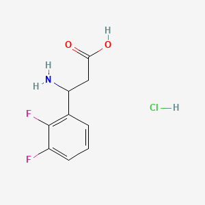 molecular formula C9H10ClF2NO2 B8181488 3-Amino-3-(2,3-difluorophenyl)propanoic acid hydrochloride 