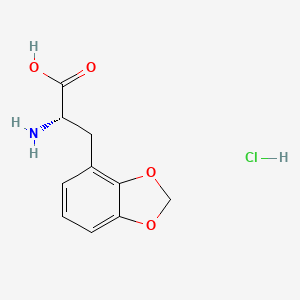 molecular formula C10H12ClNO4 B8181512 (S)-2-Amino-3-(benzo[d][1,3]dioxol-4-yl)propanoic acid hydrochloride 