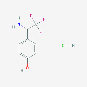 molecular formula C8H9ClF3NO B8181521 4-(1-Amino-2,2,2-trifluoroethyl)phenol hydrochloride 