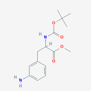 molecular formula C15H22N2O4 B8181533 Methyl 3-(3-aminophenyl)-2-((tert-butoxycarbonyl)amino)propanoate 
