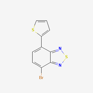 molecular formula C10H5BrN2S2 B8181537 4-溴-7-(噻吩-2-基)苯并[c][1,2,5]噻二唑 