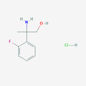 molecular formula C9H13ClFNO B8181552 2-Amino-2-(2-fluorophenyl)propan-1-ol hydrochloride 