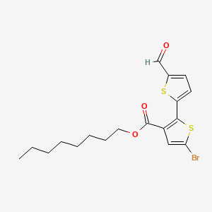molecular formula C18H21BrO3S2 B8181564 Octyl 5-bromo-5'-formyl-[2,2'-bithiophene]-3-carboxylate 