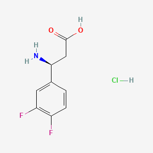 molecular formula C9H10ClF2NO2 B8181567 (S)-3-Amino-3-(3,4-difluorophenyl)propanoic acid hydrochloride 